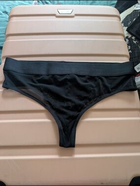 NWT Tutti Rouge Black Thong 2XL